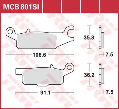 Lucas Scheibenbremsbelag MCB801SI