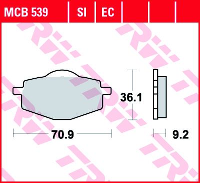Lucas Scheibenbremsbeläge MCB539EC