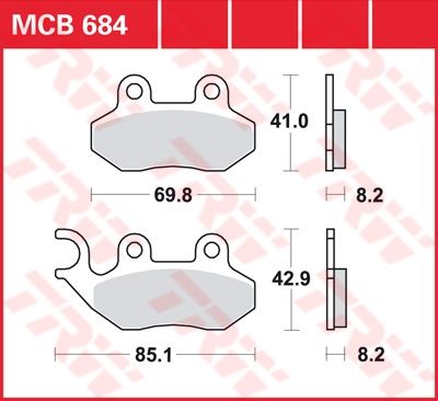 Lucas Scheibenbremsbelag MCB684
