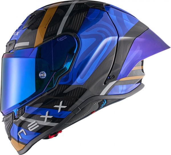 NEXX X.R3R Integralhelm Swirl Blau / Gold