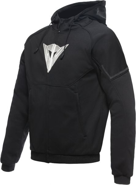 Dainese Daemon-X Safety Hoodie Full Zip Schwarz / Schwarz / Weiß