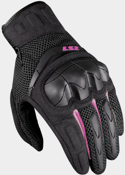 LS2 Kubra Motorrad Handschuhe Damen Schwarz / Pink