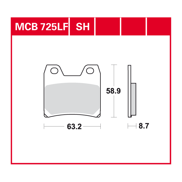 Lucas Scheibenbremsbelag MCB725SH