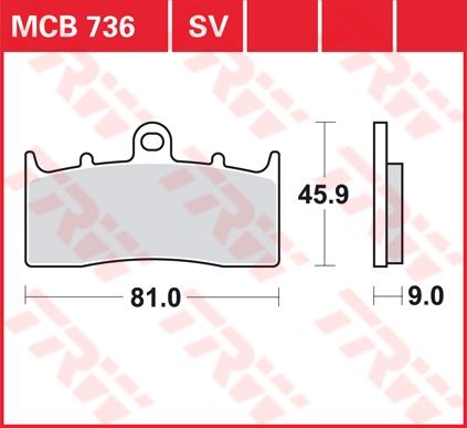 Lucas Scheibenbremsbelag MCB736SV