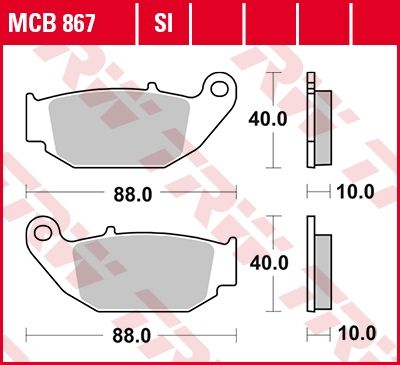 Lucas Scheibenbremsbelag MCB867SI