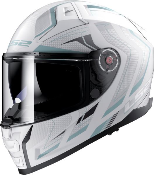 LS2 FF811 Vector II Integralhelm Alizer Matt Weiß / Silber - ECE 22-06