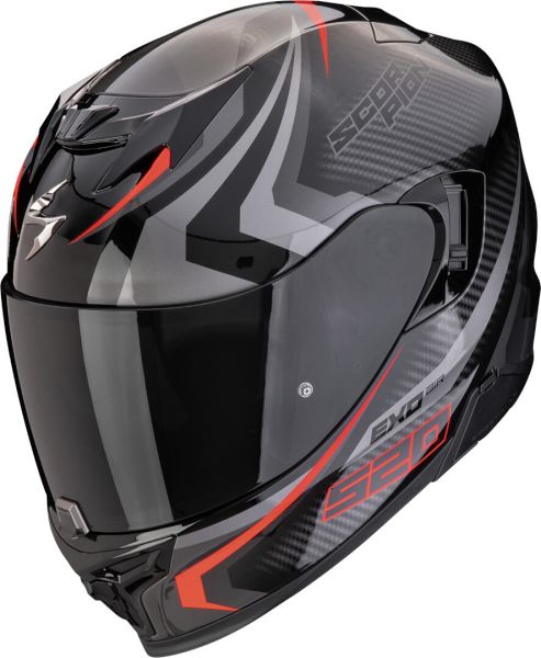 Scorpion Exo-520 Evo Air Integralhelm Terra Schwarz / Silber / Rot (ECE 22-06)