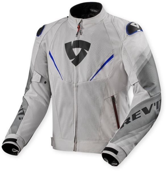 REV'IT! Quantum 3 Air Motorrad Textiljacke Silber / Blau