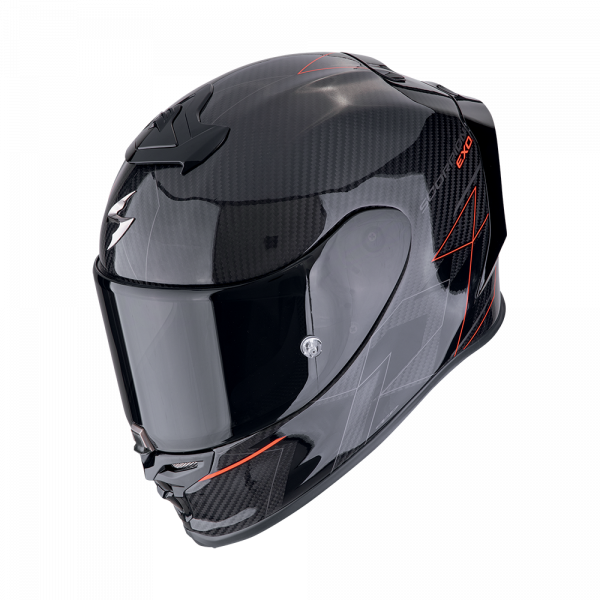 Scorpion Exo-R1 Evo Carbon Air Integralhelm Cynergy Schwarz / Rot (ECE 22-06)
