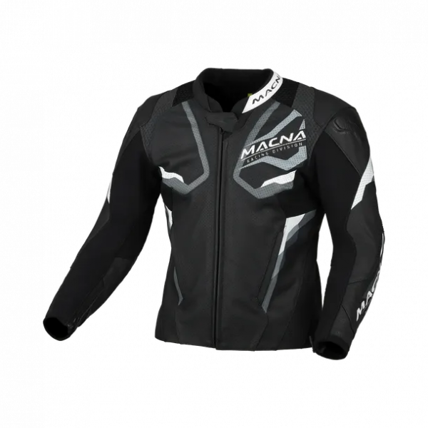 Macna Evoctane Lederjacke Schwarz / Weiß
