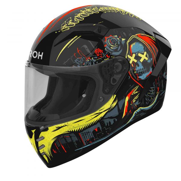 Airoh Connor Doubleface Integralhelm Schwarz Fluo Gelb Rot Blau