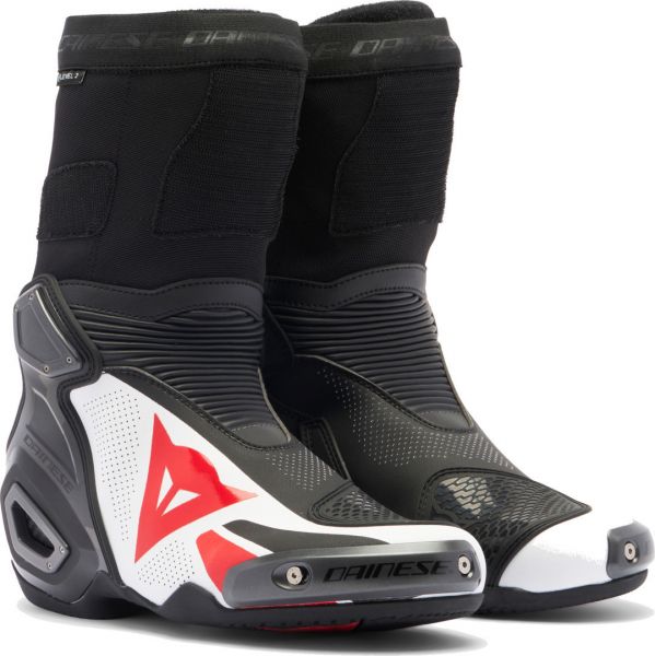 Dainese Axial 2 Air Sportstiefel Schwarz / Weiß / Lava-Rot