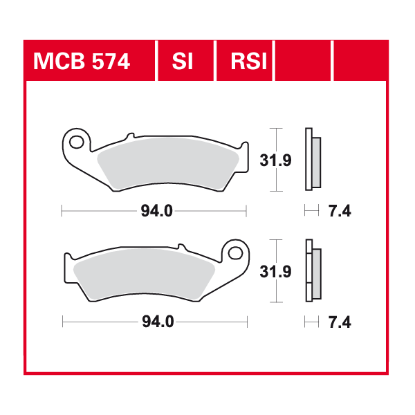 Lucas Scheibenbremsbelag MCB574SI