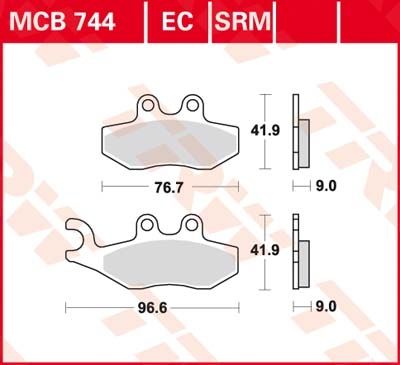 Lucas Scheibenbremsbeläge MCB744SRM