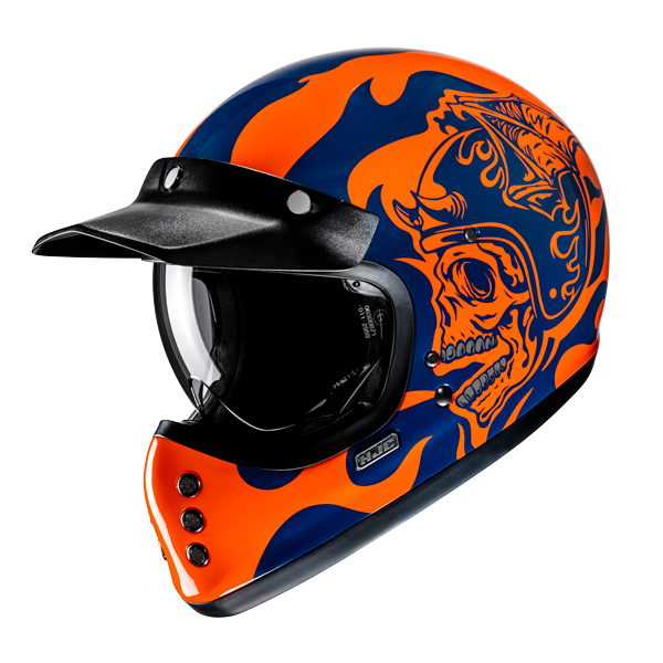 HJC V60 Integralhelm Flame MC27 Orange / Blau