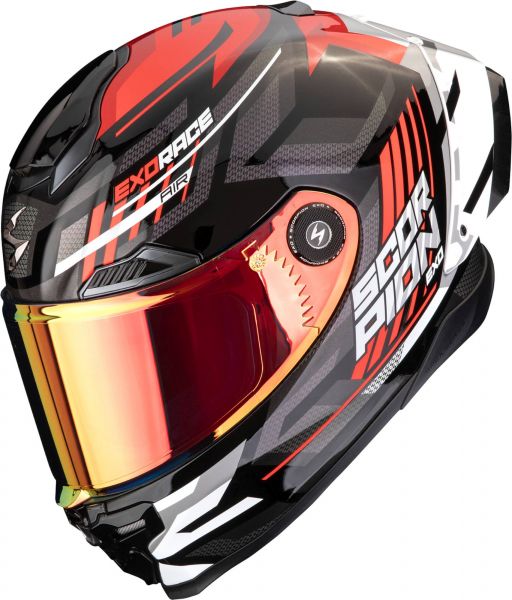 Scorpion Exo-Race Air Integralhelm Kobra Schwarz / Rot