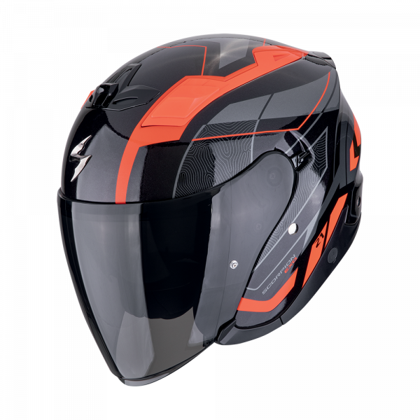 Scorpion Exo-Z1 Jethelm Vue Schwarz / Rot (ECE 22-06)