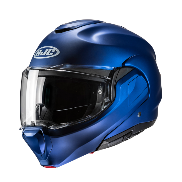 HJC F100 Klapphelm Unifarben Semi Flat Metallic Blau
