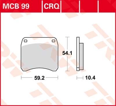 Lucas Scheibenbremsbeläge MCB99CRQ