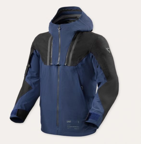 REV'IT! Component 3 H2O Textiljacke Wasserdicht Schwarz / Dunkelblau