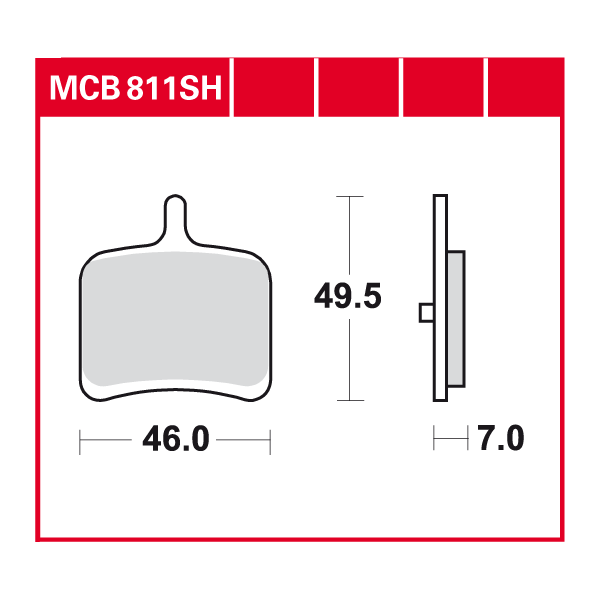 Lucas Scheibenbremsbelag MCB811SH