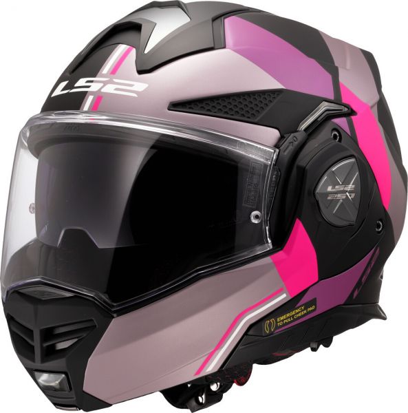 LS2 FF901 Advant X Klapphelm Ultra Matt Grau / Violett - ECE 22-06