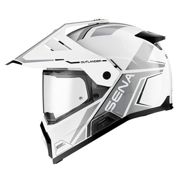 Sena Outlander Smart Adventurehelm Weiß