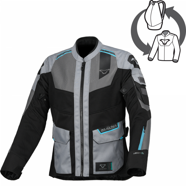 Macna Travelair belüftete Mesh-Jacke Damen Grau Blau