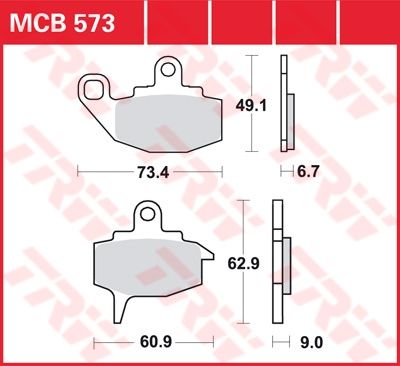 Lucas Scheibenbremsbelag MCB573