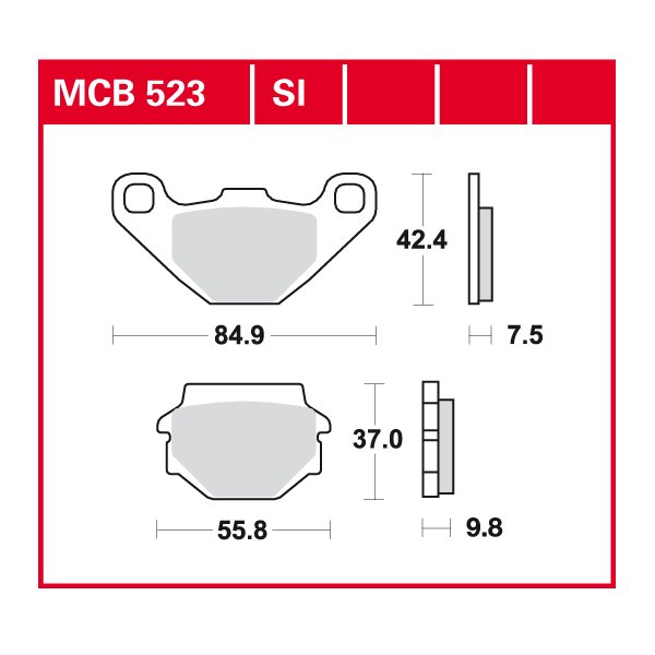 Lucas Scheibenbremsbelag MCB523