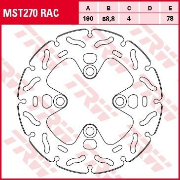 Lucas Bremsscheibe starr MST270RAC