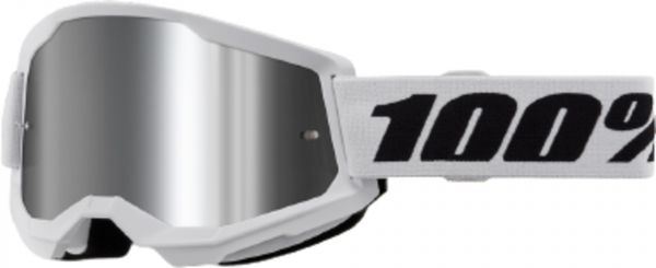 100% Brille Strata 2 Weiß / Silber verspiegelt