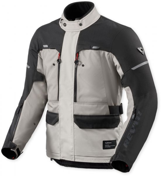 REV'IT! Outback 5 H2O ADV wasserdichte Textiljacke Silber / Schwarz