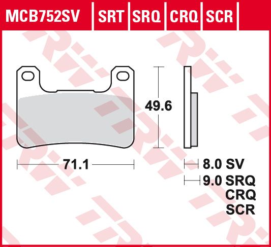 Lucas Scheibenbremsbeläge MCB752SCR