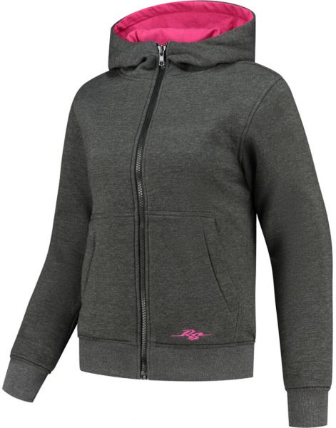 Rusty Stitches Wendy Motorrad Hoody Damen Grau / Pink