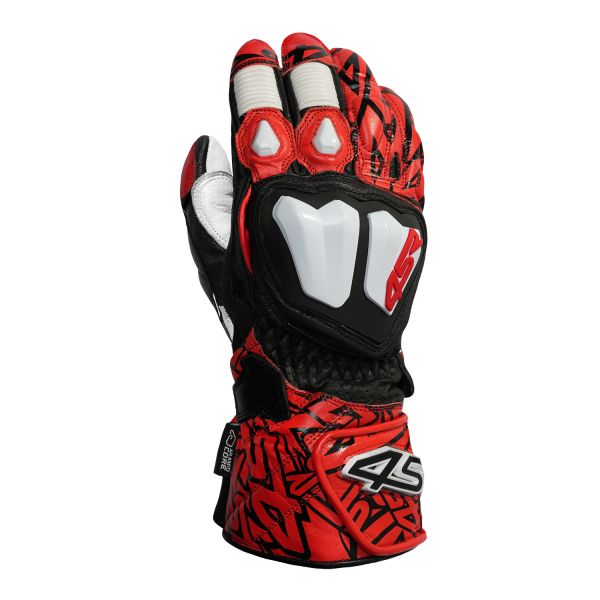 4SR RR Aramid Core Red Racing Motorradhandschuh Rot / Weiß / Schwarz