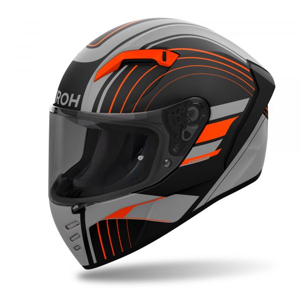 Airoh Connor Archieve Integralhelm Mattschwarz / Grau / Orange
