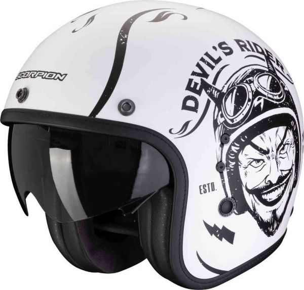Scorpion Belfast Evo Jethelm Romeo Matt Weiß / Schwarz (ECE 22-06)
