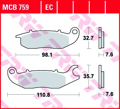 Lucas Scheibenbremsbeläge MCB759EC