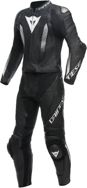 Dainese Laguna Seca 5 Lederkombi Zweiteiler Schwarz / Schwarz / Weiß