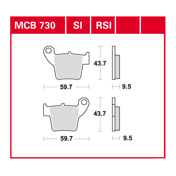 Lucas Scheibenbremsbelag MCB730SI
