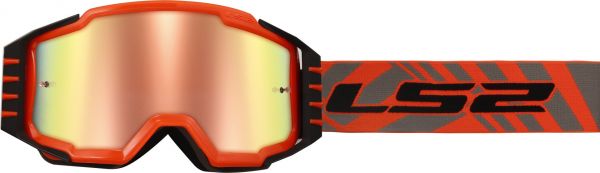 LS2 Charger Pro Crossbrille MX Goggle Orange m. Idirium Visier