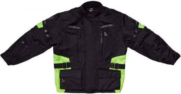 Modeka Tarex II Kids wasserdichte Textiljacke Schwarz / Gelb