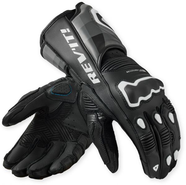 REV'IT! Quantum 3 Motorradhandschuhe Schwarz / Weiß