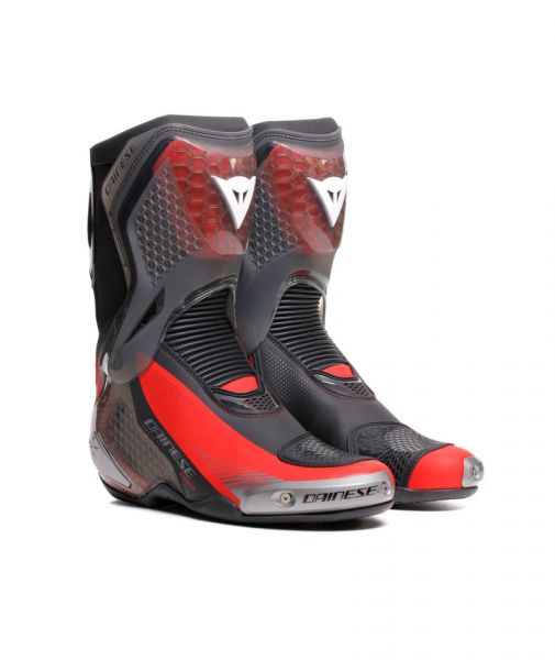 Dainese Torque 4 S Sportstiefel Schwarz / Lava Rot