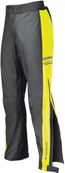 Held Rainstretch Base Regenhose Schwarz / Neon Gelb