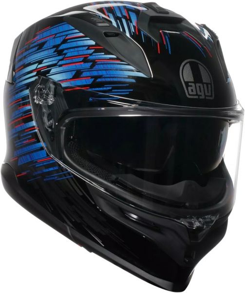 AGV K7 Genisys Integralhelm Mattschwarz / Blau / Grau