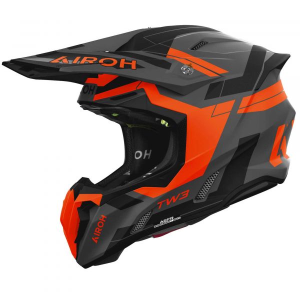 Airoh Twist 3 Crosshelm Dynasty Mattgrau / Schwarz / Fluo-Orange