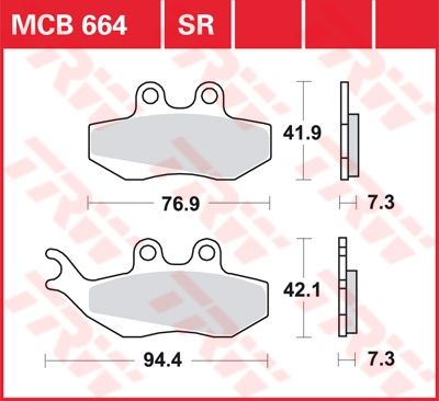 Lucas Scheibenbremsbelag MCB664