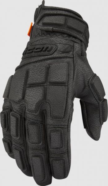 Icon Motorhead3 Motorrad Handschuhe Schwarz
